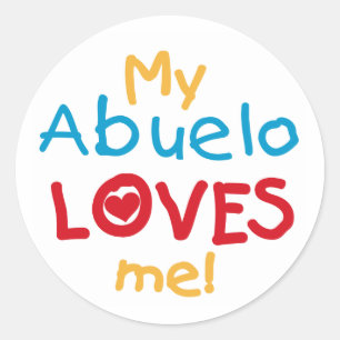 Mijn Abuelo Loves Me T shirten en geschenken Ronde Sticker