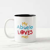 Mijn Abuelo Loves Me T shirten en geschenken Tweekleurige Koffiemok (Links)