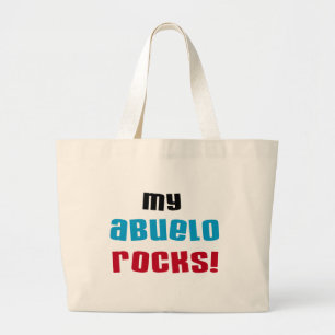 Mijn Abuelo Rocks T-shirts en cadeautjes Grote Tote Bag