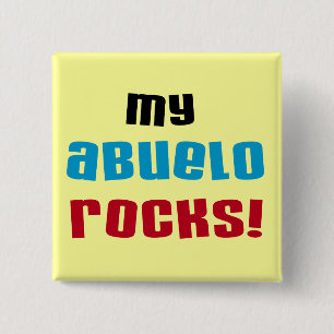 Mijn Abuelo Rocks T-shirts en cadeautjes Vierkante Button 5,1 Cm