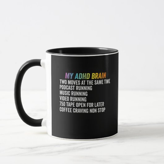 Mijn ADHD Brain Neurodiversity Awareness Gift Mok (Links)