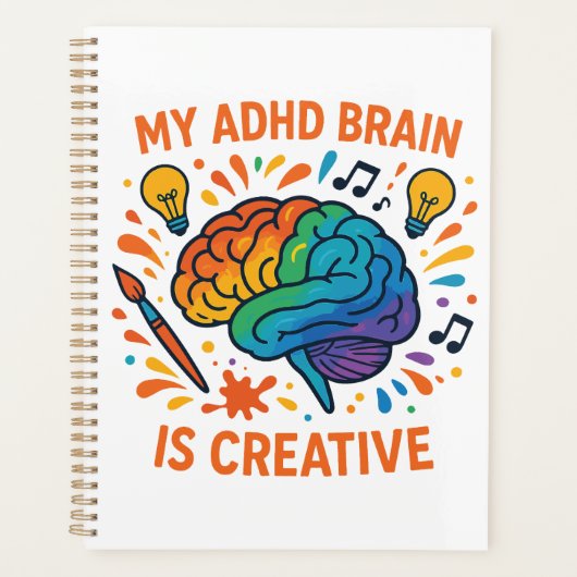 Mijn ADHD-brein is creatief - Neurodivergent Pride Planner (Voorkant)