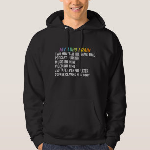 Mijn ADHD-hersenen Neurodiversiteit Bewustzijn Ges Hoodie