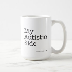 Mijn ADHD-kant Mijn Autistische Kant Grappige Twee Koffiemok