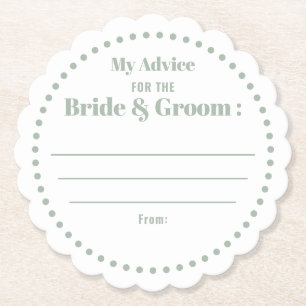 Mijn advies voor bride & groom Klassieke Sage Gree Kartonnen Onderzetters