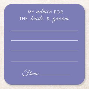 Mijn advies voor de bruid- en bruidegom leuke paar vierkante kartonnen onderzetter