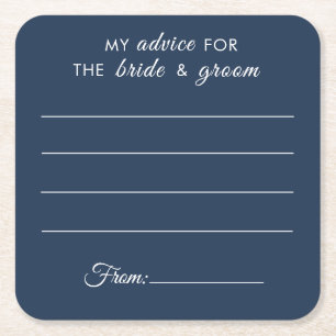 Mijn advies voor de bruid- en bruingroene bruiloft vierkante kartonnen onderzetter