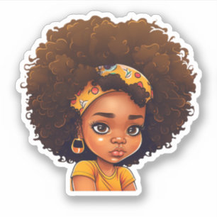 Mijn Afro - natuurlijk haar - Afrocentrische Gift Sticker
