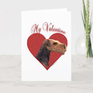 Mijn Airedale Terrier Valentijn Feestdagen Kaart
