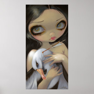 Mijn Albatross ART PRINT groot oog onderbroos goth