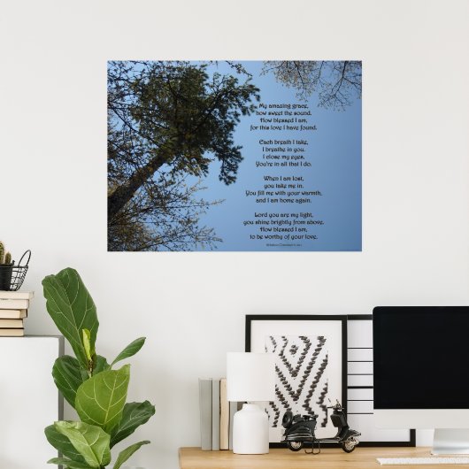 Mijn Amazing Grace Poem Poster (Thuiskantoor)