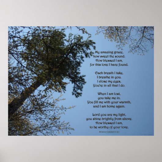 Mijn Amazing Grace Poem Poster (Voorkant)