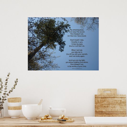 Mijn Amazing Grace Poem Poster (Keuken)