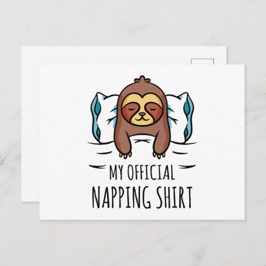 Mijn ambtenaar die shirt met slapende Slote in kaa Briefkaart (Voorkant / Achterkant)