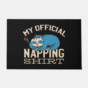 Mijn ambtenaar die shirt neigt, luie slapende Slot Deurmat