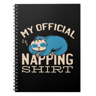 Mijn ambtenaar die shirt neigt, luie slapende Slot Notitieboek