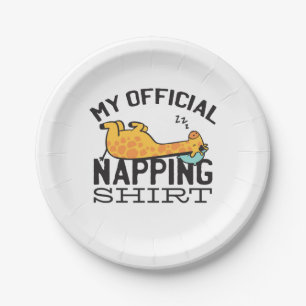 Mijn ambtenaar die shirt neigt - wazige slapende G Papieren Bordje