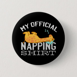 Mijn ambtenaar die shirt neigt - wazige slapende G Ronde Button 5,7 Cm
