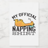 Mijn ambtenaar die shirt neigt - wazige slapende G Voedselcontainer Etiket (Enkel label)