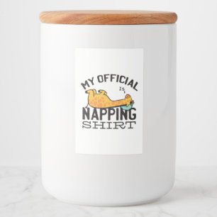 Mijn ambtenaar die shirt neigt - wazige slapende G Voedselcontainer Etiket
