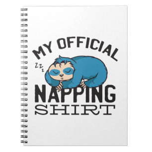 Mijn ambtenaar die shirt neigt - wazige slapende s notitieboek