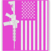 Mijn Amerika Roze Sticker (Voorkant)