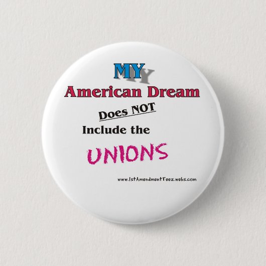 MIJN Amerikaanse droom Ronde Button 5,7 Cm (Voorkant)