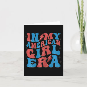 Mijn Amerikaanse Meisje Era Retro 4th van Juli Vie Kaart