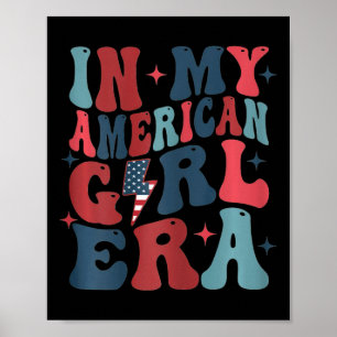 Mijn Amerikaanse Meisje Era Retro 4th van Juli Vie Poster