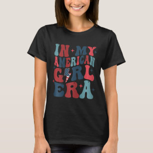 Mijn Amerikaanse Meisje Era Retro 4th van Juli Vie T-shirt