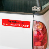 Mijn andere auto is een ambulance bumpersticker (Op Truck)