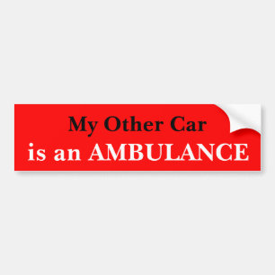 Mijn andere auto is een ambulance bumpersticker