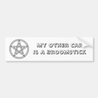 Mijn Andere Auto Is Een Bezemsteel Bumpersticker