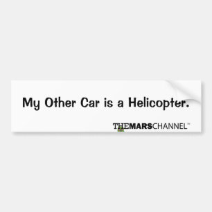 Mijn andere auto is een Bumpersticker met helikopt
