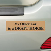 Mijn andere auto is een conceptpaard bumpersticker (Op auto)