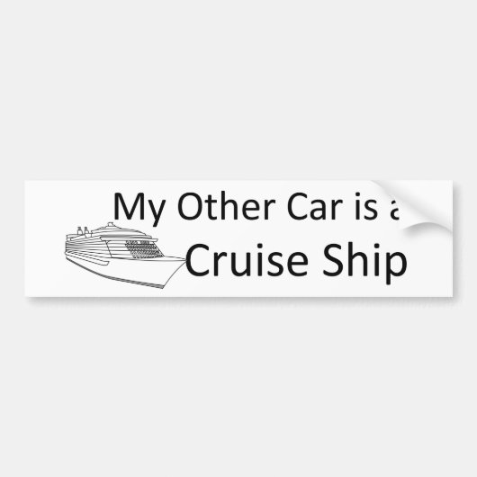 Mijn andere auto is een cruiseschip bumpersticker (Voorkant)