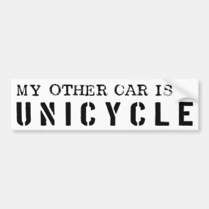 Mijn andere auto is een eenwieler bumpersticker