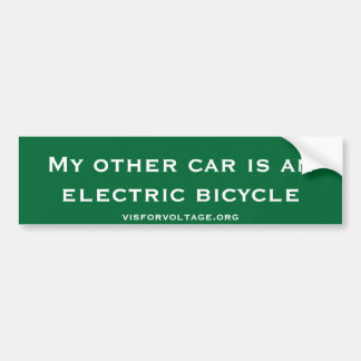 Mijn andere auto is een elektrische fiets bumpersticker