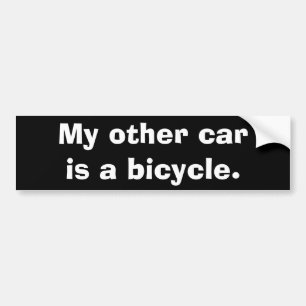Mijn andere auto is een fiets. bumpersticker