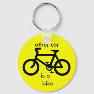 Mijn andere auto is een fiets. sleutelhanger