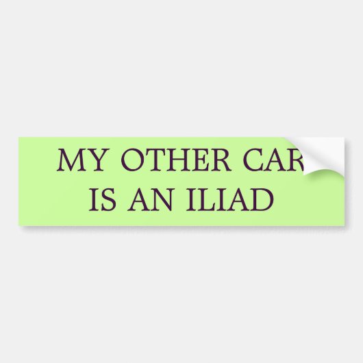 Mijn andere auto is een Iliad (het ORIGINELE) Bumpersticker (Voorkant)