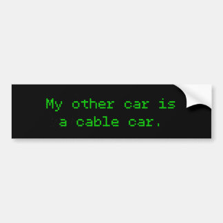 Mijn andere auto is een kabelbaan bumpersticker