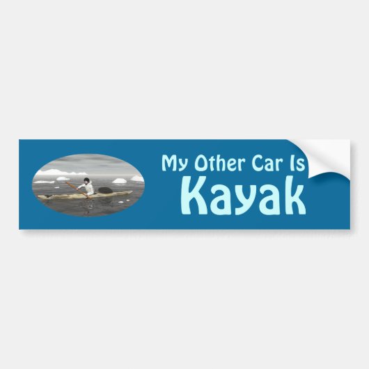 Mijn andere auto is een Kayak Bumpersticker (Voorkant)