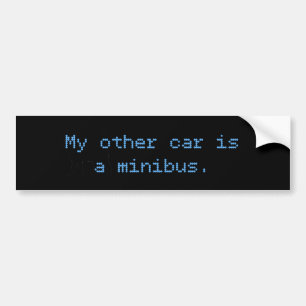 Mijn andere auto is een minibus bumpersticker