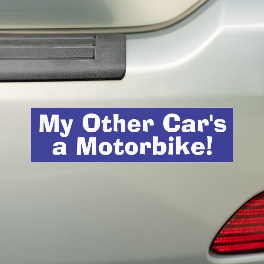 Mijn andere auto is een motor bumpersticker (Op auto)