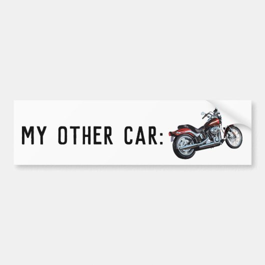 Mijn andere auto is een motor bumpersticker (Voorkant)