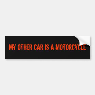 Mijn andere auto is een motorbumper sticker