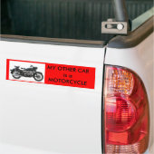 Mijn andere auto is een motorfiets bumpersticker (Op Truck)