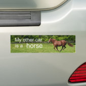 Mijn andere auto is een paard bumpersticker (Op auto)