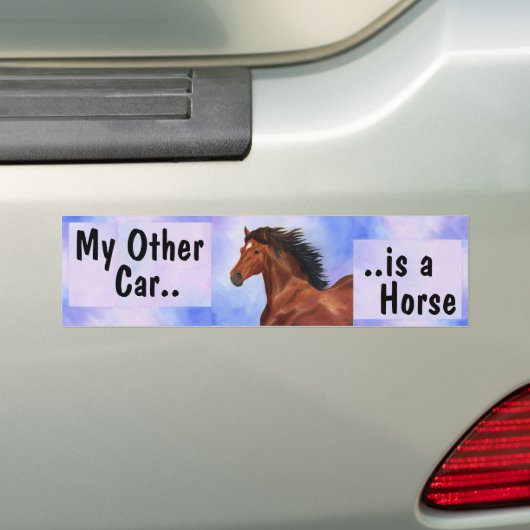 Mijn andere auto is een paardenbumper sticker (Op auto)